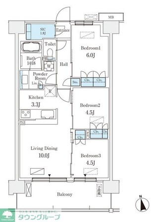 スカイグランデ津田沼の物件間取画像